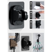 Krm Yapışkanlı Duş Başlığı Tutucu Ayarlı Siyah (5047) Krm