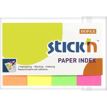 Hopax Stickn Kağıt İndeks 200 Yaprak 50X20Mm Neon 4 Renk 212050