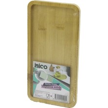 Krm Dikdörtgen Ahşap Bambu Yağdanlık Altlık Mini Tepsi 12 x 23.4 x 0.8cm (5047) Krm