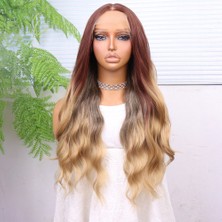 Trend Movira Bakır Kumral Balköpüğü Ombreli Fiber Sen Tül Peruk