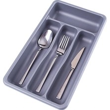 Krm Gri - 4 Bölmeli Çekmece Içi Kaşıklık (5047) Krm