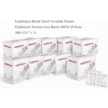 Uslucan Alışveriş Enjeksiyon Bandı Steril Yuvarlak Flaster Enjeksiyon Sonrası Yara Bandı 100’LÜ 10 Kutu