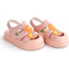 Minibonito Kız Erkek Çocuk Sandalet Sevimli Figürlü Cırtlı Yazlık Ayakkab
