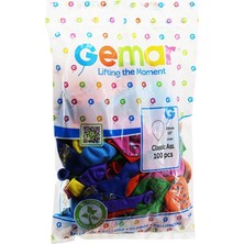 Krm 10 Inç - 26CM Karışık Renkli Baskılı  Balon (5047) Krm