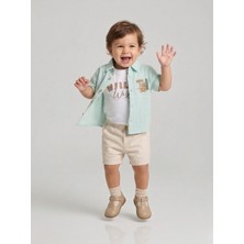 Sani Erkek Bebek Wild West Baskılı Gömlekli Şortlu Takım