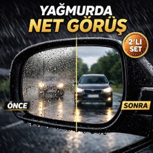 Babikamium Araç Yan Ayna Yağmur Kaydırıcı Film (2 Adet) Anti Fog & Su Itici Dikiz Aynası Koruyucu – Net Görüş Güvenli Sürüş