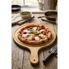 Bambuland Bambu Saplı Pizza Sunum Tahtası 43X30 cm
