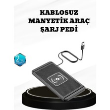 Krm 15W Manyetik Kablosuz Şarj Pedi Araç Masa Kullanımına Uygun Qi Şarj Cihazı Krm