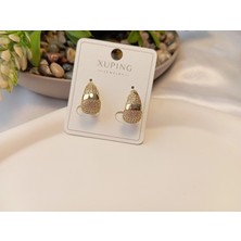 Xuping Jewelry Zirkon Taşlı Lüks Damla Küpe - 1,5 cm