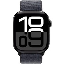 Apple Watch Series 10 Gps 46MM Simsiyah Alüminyum Kasa ve Mürekkep Moru Spor Loop Kordon Akıllı Saat Teşhir (Açıklamayı Okuyunuz)