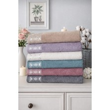 Mela Home Göz Desenli 50*90 cm 6'lı El ve Yüz Havlu Seti- Çeyizlik- Hediyelik - Mutfak %100 Pamuklu