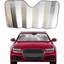 Krm 120*55 cm Ambalajlı Vantuzlu Araç Içi Ön Cam Perdesi Katlanabilir Güneşlik (5047) Krm