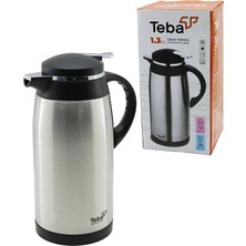 Krm 1.3lt Çelik Termos Iç Kısmı Cam 12 Saat Sıcak - 24 Saat Soğuk Çift Contalı Kapak (5047) K