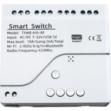 Tuya Wifi Dc 7-32V 4 Kanal Kuru Kontak Çıkışlı Akıllı Röle