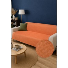 Decomia Home Elora Kabartmalı Yumuşak Koltuk Örtüsü Çok Amaçlı Koltuk Şalı Kaymaz Süngerli (165X205 Cm)
