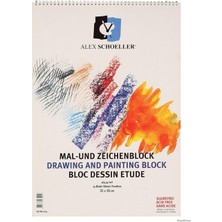  alex schoeller teknik resim defteri spiralli 15 yaprak 35x50cm 165 gram