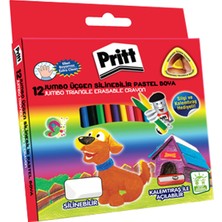 Pritt Silinebilir 12 Renk Pastel Boya Jumbo Üçgen 1655739