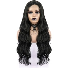 Trend Movira Siyah Uzun Daalı Fiber Sen Tül Peruk