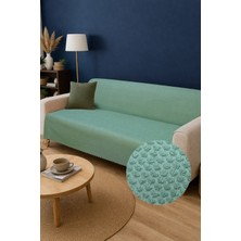Decomia Home Elora Kabartmalı Yumuşak Koltuk Örtüsü Çok Amaçlı Koltuk Şalı Kaymaz Süngerli (165X205 Cm)