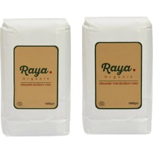Raya Organik Beyaz Buğday Unu 1 kg ve Tam Buğday Unu 1 kg 2’li Set