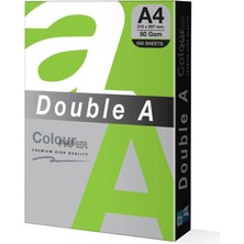  double-a renkli fotokopi kağıdı a4 80 gram papağan yeşili (500 lü paket)