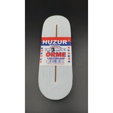 Krm Beyaz - 3cm Paça Lastik Yassı Geniş 10MT. (5047) Krm