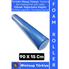 Wintoup #foamroller Spor Fitness Egzersiz Pilates Yoga Esneme Bacak Sırt Omuz Kalça Masajlı Uzun Foam Roller