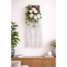 Yapay Çiçek Sitesi Ahşap Çerçeveli Yapay Çiçek Duvar Tablosu 15X24 Model 10