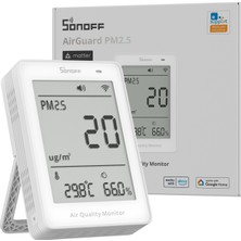 Sonoff Airguard PM2.5/PM10 Matter Akıllı Hava Kalitesi Ölçüm Cihazı | SAWF-07P