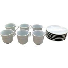 Krm 12 Parça  Porselen Kahve Fincanı (5047) Krm