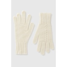 United Colors Of Benetton Krem Kadın / Kız Kdn_yün Karışımlı Nervürlü Örgü Eldiven Model Kodu: 1244DG00F000