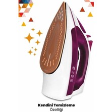 İsingir Shopping Yeni Nesil Kırmızı Buharlı Ütü 2200 Watt Seramik Tabanlı Yüksek Buhar Gücü - IS002Y-7RIO4