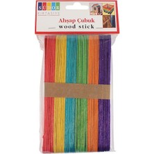 Südor Ahşap Çubuk Büyük Renkli Dondurma Çubuğu 50 Li Bs71 (10 Paket)
