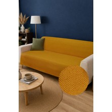 Decomia Home Elora Kabartmalı Yumuşak Koltuk Örtüsü Çok Amaçlı Koltuk Şalı Kaymaz Süngerli (165X205 Cm)