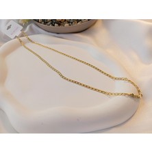 Xuping Jewelry Euro Aksesuar Xuping 14 Ayar Altın Kaplama Klasik Zincir Kolye - 45 cm