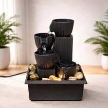 Livenda LED Işıklı 3 Katlı Masaüstü Dekoratif Su Şelalesi