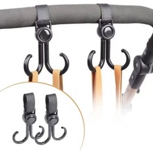 Krm 2 Adet Bebek Arabası, Motor, Bisiklet Eşya Taşıma Aparatı Plastik Kanca  (5047) Krm