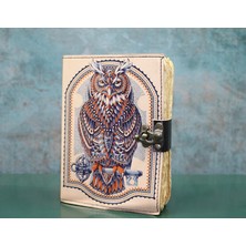 MiraLive Baykuşlu Deri Defter Model 3