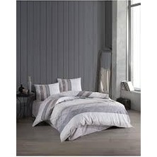 Kristal Çift Kişilik Ranforce Nevresim Takımı OLİMPOS GRİ