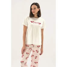 Sevim 17708 Kadın Baskılı Pijama Takım