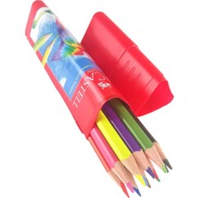 Faber-Castell Kuru Boya Kalemi Tam Boy Üçgen Plastik Tüp 12 Renk 5171 113313