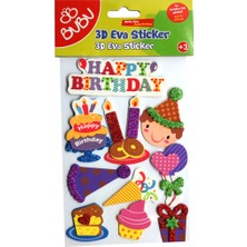  bu-bu 3d eva sticker karışık parti bubu-sts041