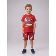 Jeliboom Erkek Çocuk Örümcek Adam Baskılı Şortlu Takım