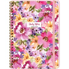  keskin color a5 80 yaprak çizgili sert kapak spiralli not defteri dreamy flowers - odessa 410272-99