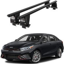 Today Auto Royal Kia Forte Iıı (2019 ve Sonrası) Uyumlu Siyah Kilitli Ara Atkı Port Bagaj Tavan Barı