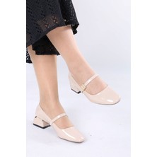 Sefayol Merla Bej Rugan Tokalı Topuklu Kadın Ayakkabı