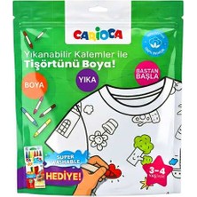 Carioca Boyanabilir Tişört LN-80005 Yıkanabilir Kalem Hediyeli 3-4 Yaş