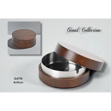 Gönül Mutfak Bambu Kapaklı Koyu Kahverengi Küllük 4X11 cm