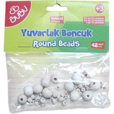  bu-bu yuvarlak natural ahşap boncuk karışık bubu-bn0003