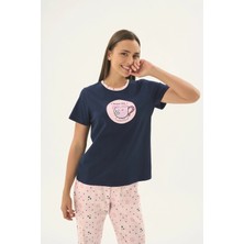 Sevim 17646 Kadın Baskılı Pijama Takım